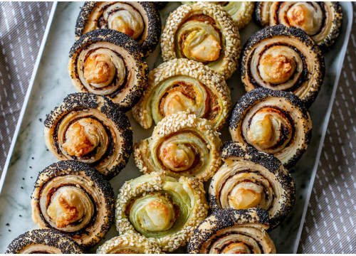 Feuilletés roulé coeur de chèvre x 24 pièces